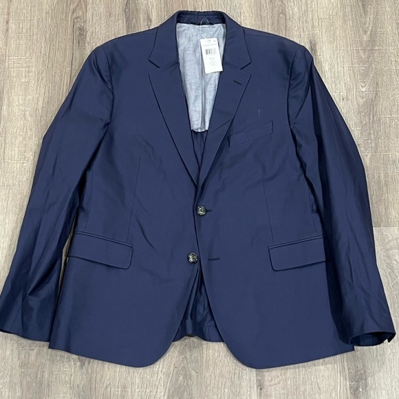 NWT Lacoste EU 54L US 44 2 Button Staple Cotton Navy 2 Vent Sport Coat Blazer